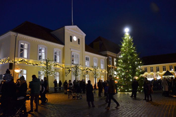 Juletræstænding i Ringkøbing